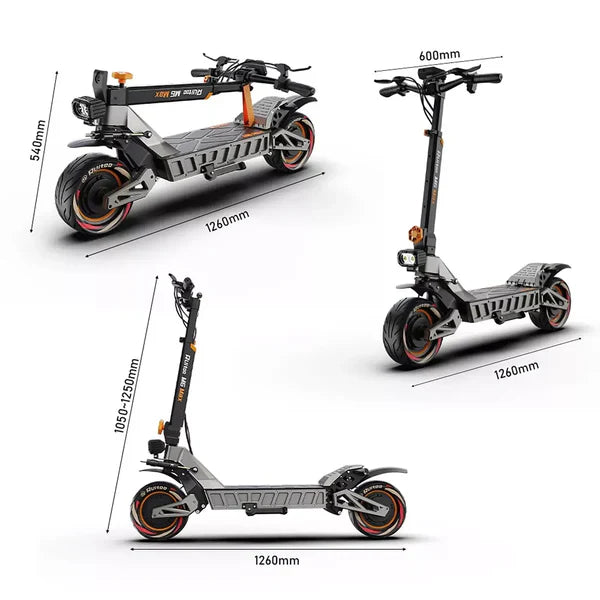 3000W Ruitoo M6 Max Electric Scooter 70 - 79KM/h Portable Foldable eBike dual 1500W Motor Off Road